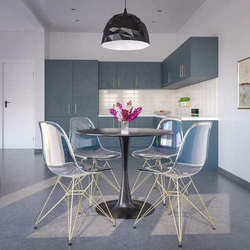 Leisuremod Cresco Silla De Comedor Lateral Moderna Eiffel