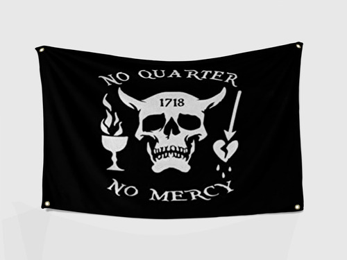 Oeidabxu Bandera Pirata Sin Cuarto Sin Piedad, 2 X 3 Pies, T