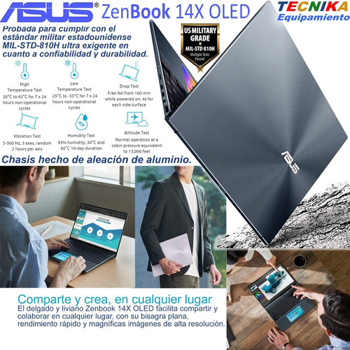 Imagen 5 de 8 de Asus Zenbook 14x Oled Touch I7 16gb 1tb Rtx2050 2880x1800