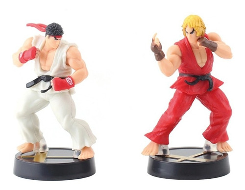 Figuras Street Fighter Set 2 Ryu Y Ken 9.5 Cm Colección