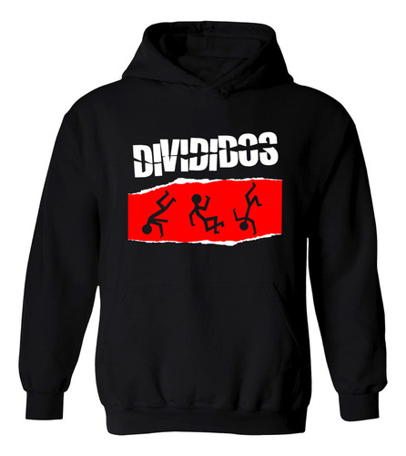 Buzo Negro Divididos 40 Dibujos Rock Nacional Hoodie Frisa