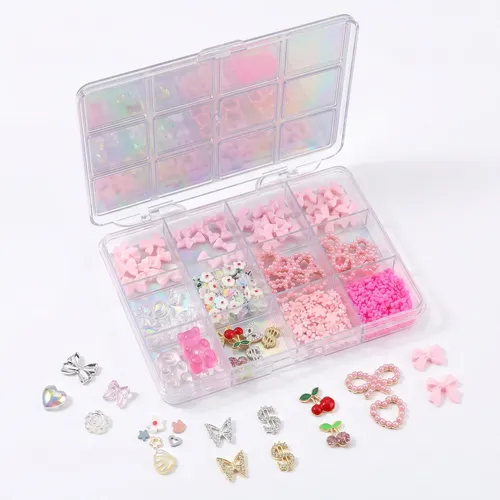 Kit Decoração 3d Para Unhas Charm Pedraria Aplique Nail Art Sortido