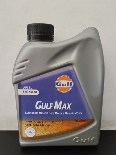 Aceite Gulf Max 20w50 Mineral 