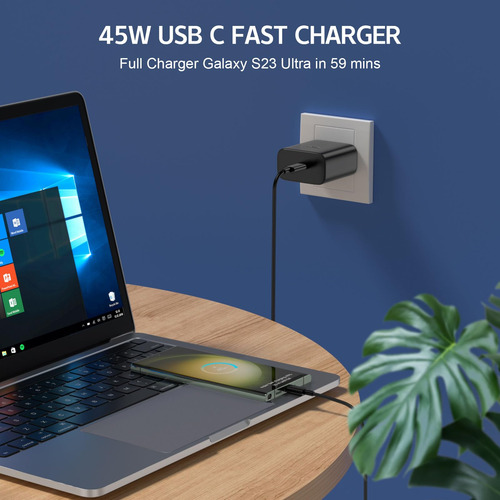Cargador Rápido 45w Usb C Samsung Fast Charger Tipo C Color