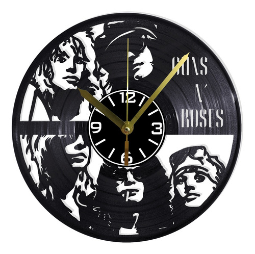 Reloj De Pared Disco Vinil Vinilo Acetato Guns N Roses 038