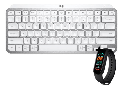 Teclado Logitech Inalámbrico Retroilumi Mx Keys Mini + Reloj