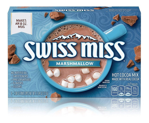 Swiss Miss Marshmallow Chocolate Caliente En Polvo Pack X 2