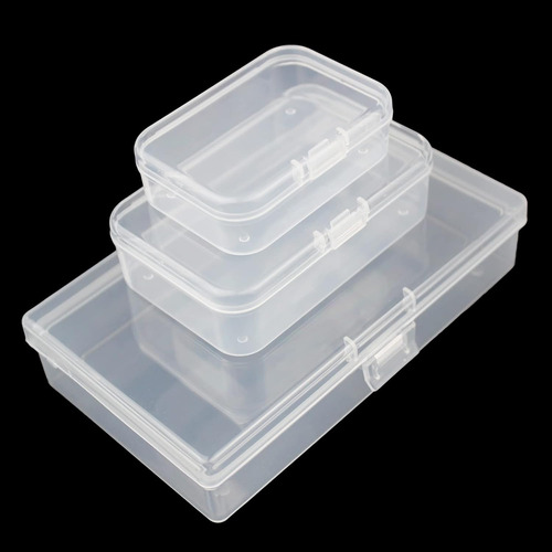 Recipientes Rectangulares De Plástico Con Tapa Bisagra Para