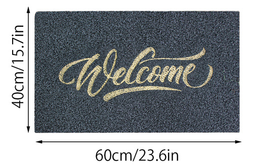 Tapete De Puerta Welcome De Fibras De Poliéster P/exterior