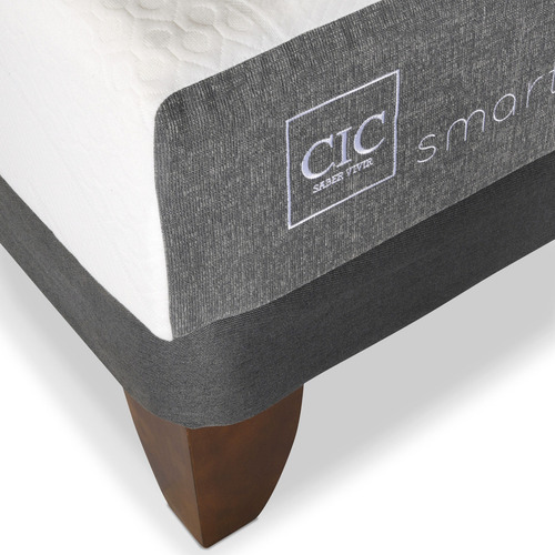 Cama Europea Smart 1 Plaza + Respaldo Torino Olivo