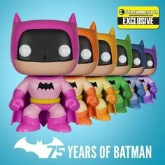 Dc Rainbow Batman Set De 6 Pop! Funko Ee Exclusive Nuevos !!