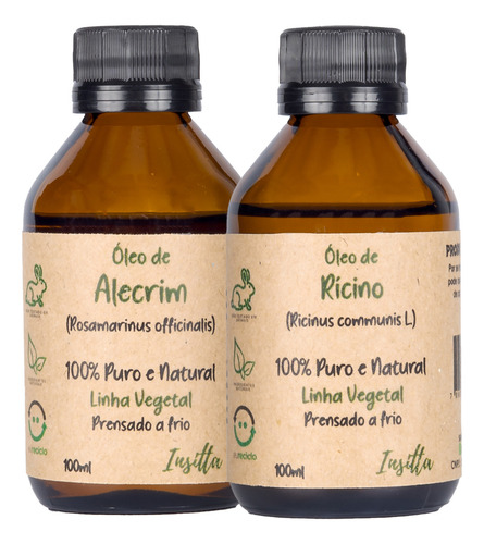 Kit De Óleos Vegetais Alecrim E Rícino Insitta