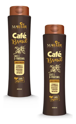 Kit 6 Shampoo E 6 Condicionador Café Brasil Mahair