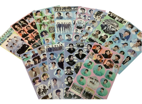  Kpop Bts Y Bt21 Stickers (calcomanias) Rm, Jin, Suga, Jhope