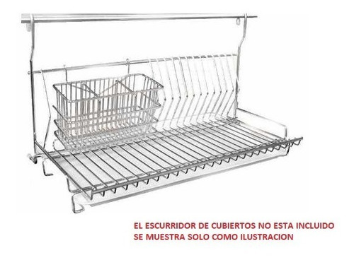 Escurreplatos Para Colgar Con Bandeja Cromado 500 Mm Soldart