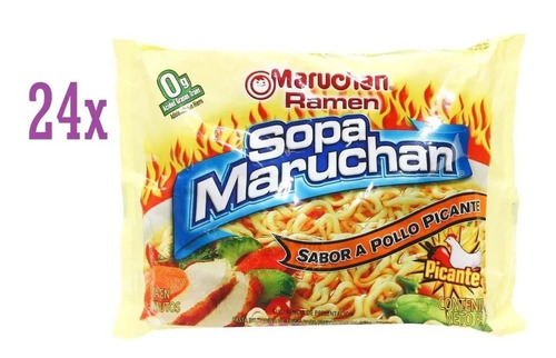 Maruchan Ramen Pollo Picante Caja 24 Unidades/bolsitas