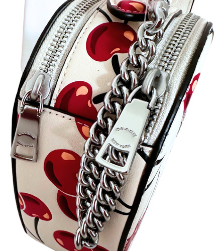 Bolsa Clutch Coach Cherry Heart Bag Color Crema
