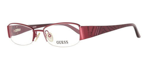 Lente Óptico Guess Gu2306 Semi Aire Textrued Burgundy Burdeo