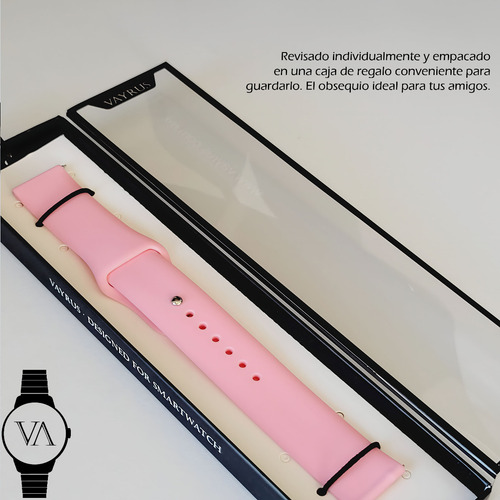 Correa Deportiva Lisa Ligera Para Smartwatch Binden Era Hit Rosa 2.2 Cm