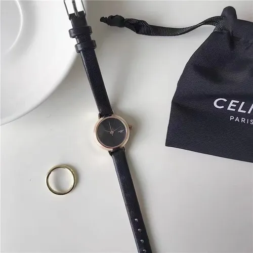 A Reloj Mujer Cuarzo Con Disco Pequeño Y Cinturón Retro Moda