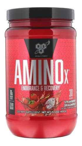 Suplemento en polvo BSN  AMINOx aminoácidos sabor strawberry dragonfruit en pote de 435g