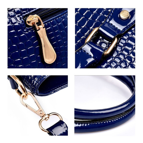 Imagen 10 de 10 de Set 6 Bolsas Estampada Mano Hombreo Dama Mujer Cosmetiquera