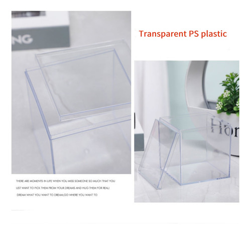 Caja De Almacenamiento De Acrílico Transparente Con Tapa De