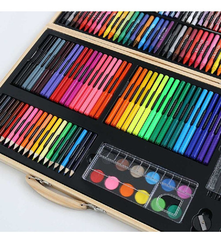 Set 180 Pzs De Arte Profesional Colores Lápices Kit Dibujo