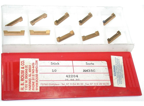 Lot Of 10 Arno-werkzeuge Am35c 42204 Grooving Cut-off Ca Ttd