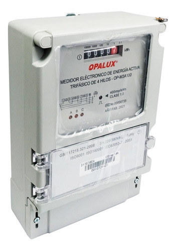 Medidor De Energía Trifásico Analógico 220v/380v Opalux