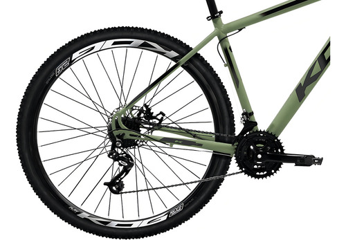 Bicicleta Mtb Aro 29 Kog 21 Marchas Com Freios A Disco Cor Verde Militar+preto