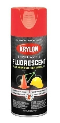 Spray Pintura Fluorescente Krylon Amarillo-limon Y Rojo Nara