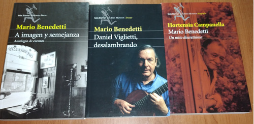 Lote De 3 Libros De Mario Benedetti Y Hortensia Campanella