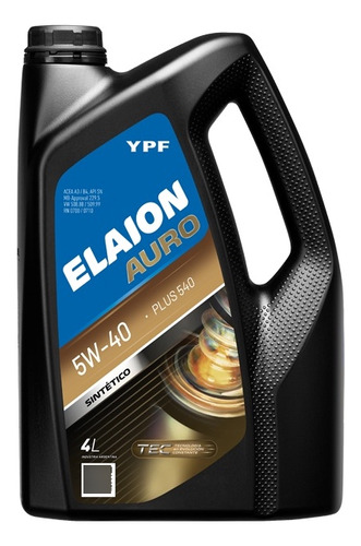 Aceite Ypf Elaion Auro 5w-40 Plus 540 Sintético 4lts