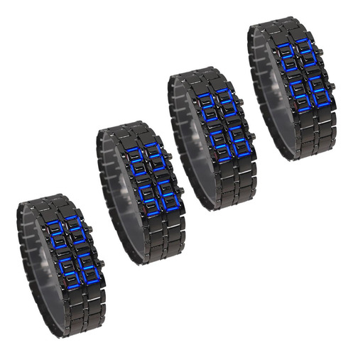 Reloj Para Deportistas, Mxtid-004, 4 Pzas, Longitud 19.4cm, Correa Negro