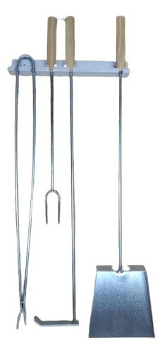 Pala-pinza-atizador-tenedor-set 4 Accesorios(62cm) 