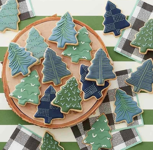 Set Cortadores Molde Galletas+ Sprinkles Rojo Navidad Wilton