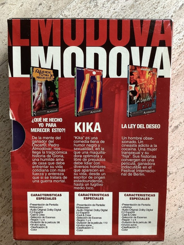 Almodovar Box X3dvds Grandes Historias Del Ganador Del Oscar (Usado)