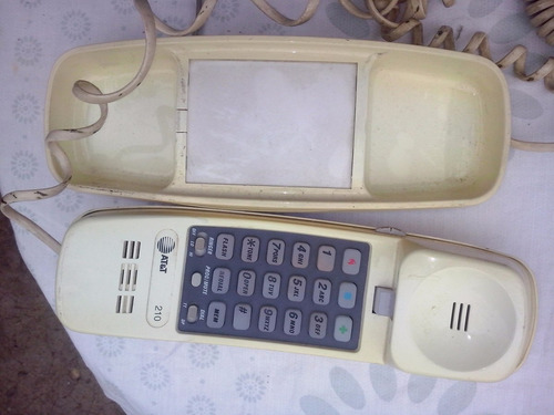 Antiguo Telefono At&t Color Crema Funcionando