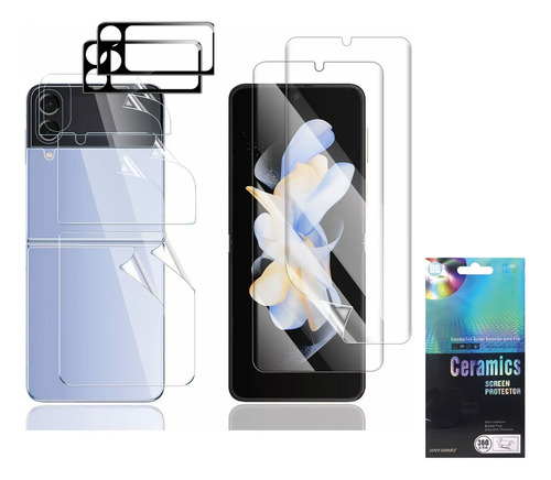 2 Piezas Hidrogel + 2 X Protector Lente Para Galaxy Z Flip 4