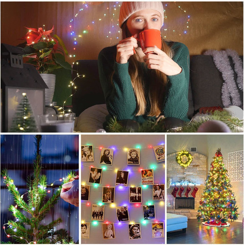 40 Luces De Hadas Led De 2 M, Miniluces Navideñas De Cobre