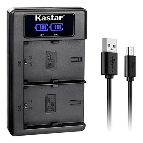 Cargador Kastar Usb Lcd Dual Para Canon Lp-e6 Lp-e6n Batería