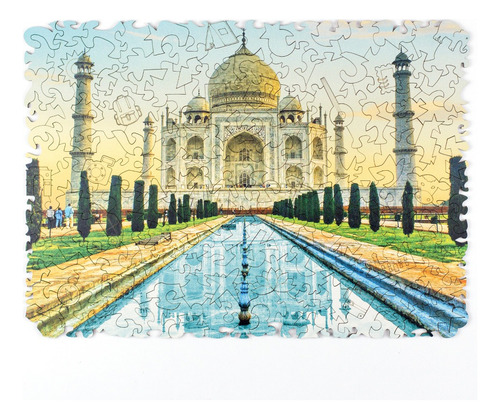 Quebra-cabeça De Madeira Taj Mahal Com Peças Especiais Puzi