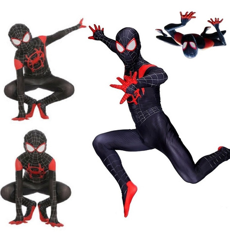 Traje Cosplay De Disfraz Lujo De Spiderman Adulto Niños