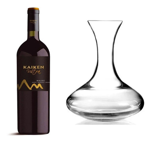 Vino Kaiken Ultra Malbec +decanter Duende Cristal S Carlos