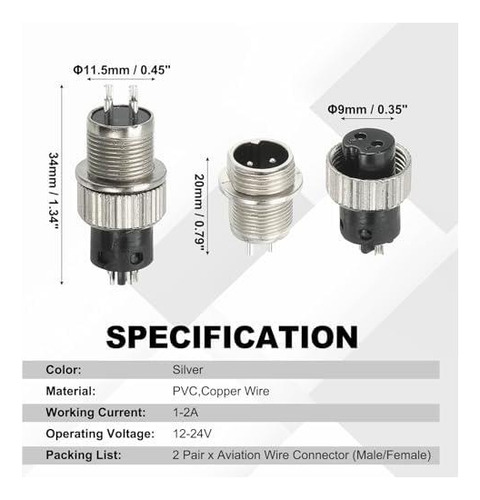 Enchufe Del Conector De Aviación Patikil, Conector De Panel