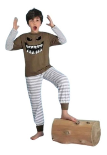 Pijama Monstruo Infantil Nene Algodon Lencatex  Lx21911