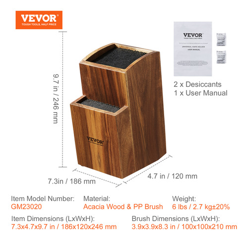 Vevor Soporte Universal Para Cuchillos De Cocina Vacío Hecho