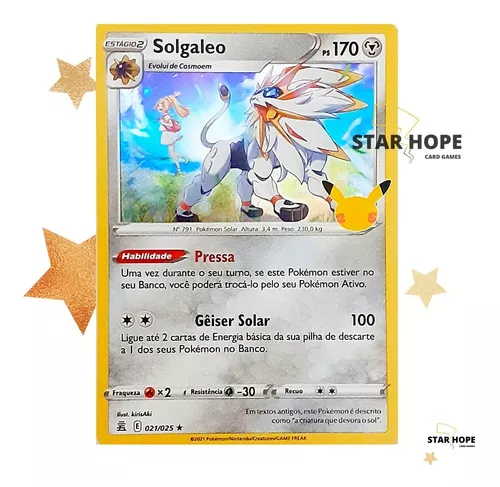 6 Cartas Pokemon Gx Gold: Solgaleo + Lunala + 4 Cartas Tapú