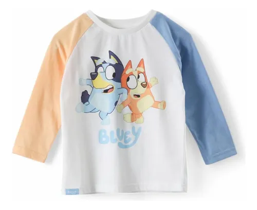 Polera Infantil Tbc Bluey Jugando Multicolor
